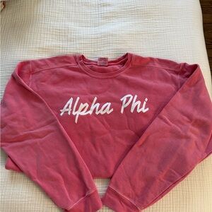 Alpha Phi Pink Crewneck Sweatshirt
